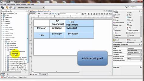 Adding a Measure to a Jasper Reports Crosstab