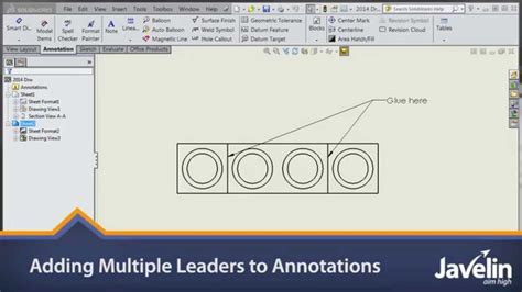 Adding additional leader lines to note MCAD Central