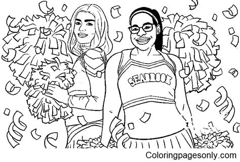 Addison and Bree Coloring Pages Disney Zombies Coloring Pages