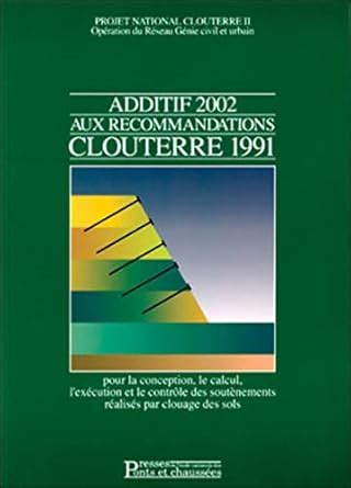 Additif 2002 aux recommandations Clouterre 1991