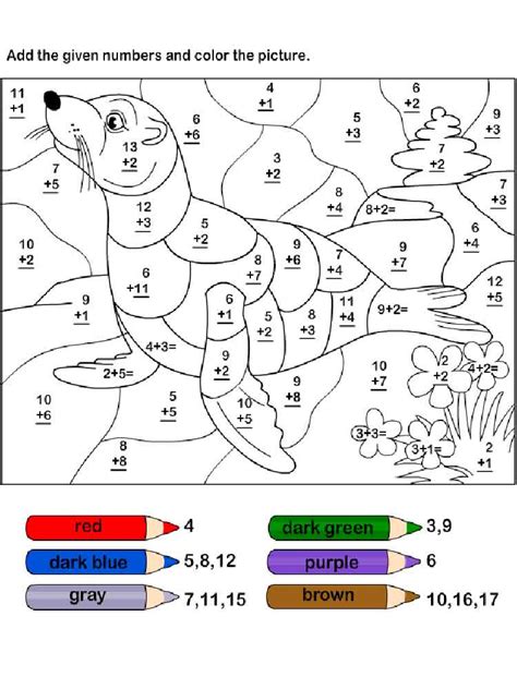 Addition And Coloring Worksheets