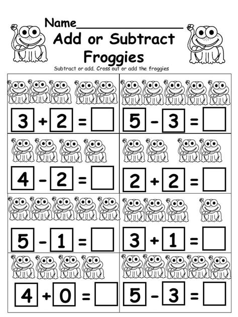 Addition And Subtraction For Kindergarten Worksheets For Understanding