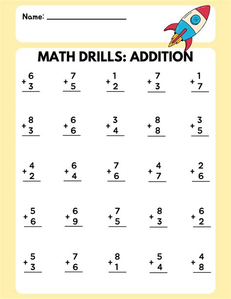 Addition Drill Worksheet