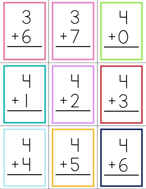 Addition Fact Flash Cards