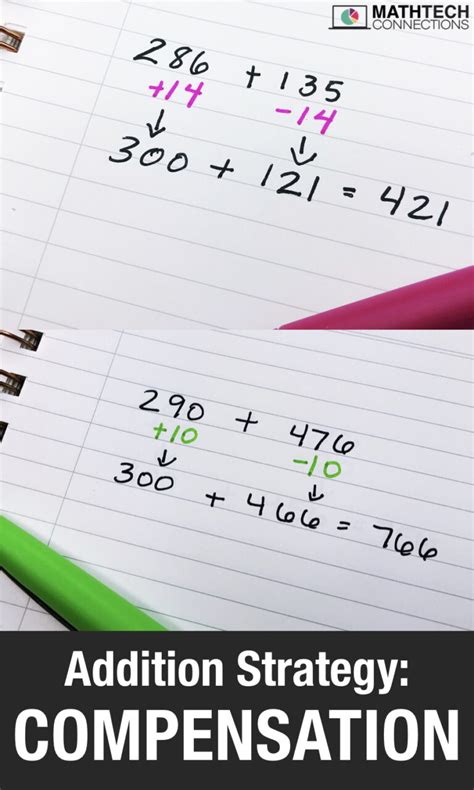 Addition Strategy Compensation Math Tech Connections