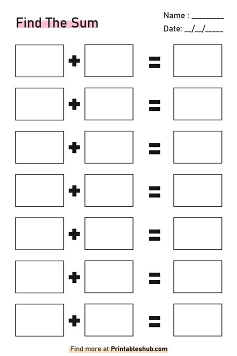 Addition Template