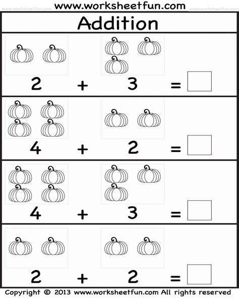 Addition Worksheet For Kindergarten PDF Math Worksheets Printable