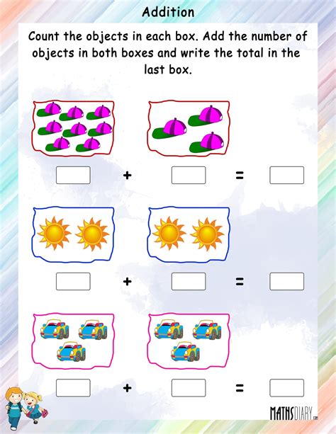 Addition of Objects Math Worksheets