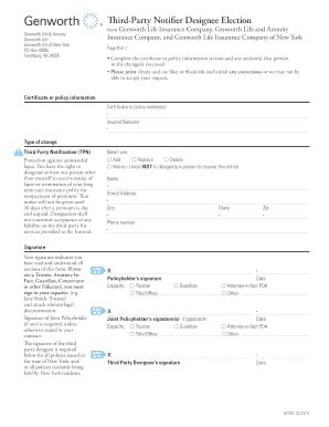 Address Change Form - Genworth Financial