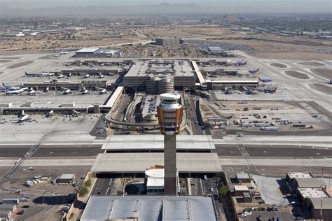 Address for sky harbor airport in phoenix. Airport Address: 3400 E. Sky Harbor Blvd., Phoenix, AZ 85034. Distance from downtown Phoenix: Approximately 3 miles (5 km) Website: skyharbor.com. Phone Number: 602-273-3300. Destinations Served: 102 domestic, 22 international. Number of Daily Flights: 1,200. Flight Information: Departures and arrival information can be viewed online. 