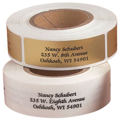 Address labels on a roll