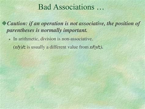 avoid associations comparison
