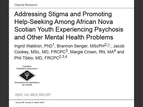 Addressing Stigma and Promoting Help-Seeking Among African …