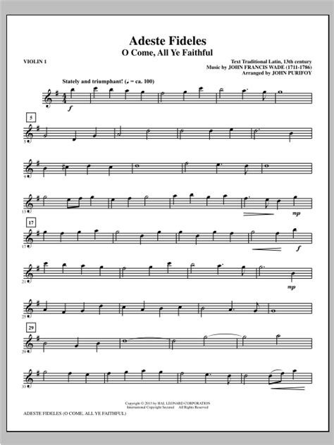 Adeste Fideles Violino pdf