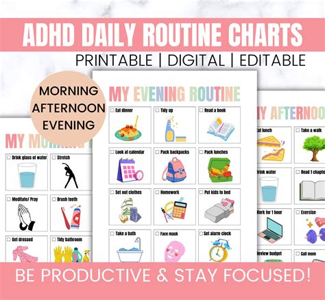 Adhd Daily Routine Chart