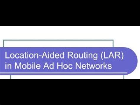 Adhoc Network Using Lar Protocol