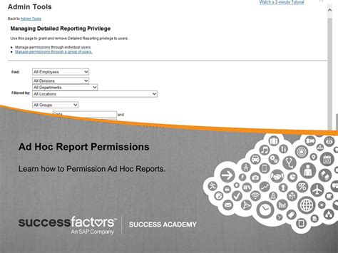 Adhoc Report Permission in Success Factors
