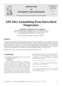 Adi After Austenitising From Intercritical Temperature