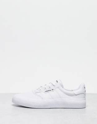 Adidas 3mc Trainers In White Canvas Sneakers Low Top Pump 3 Stripe Originals For Sale Online