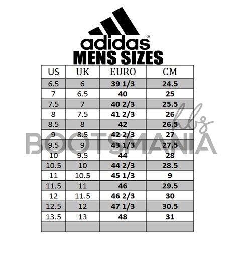 Adidas 42 2 3 in cm