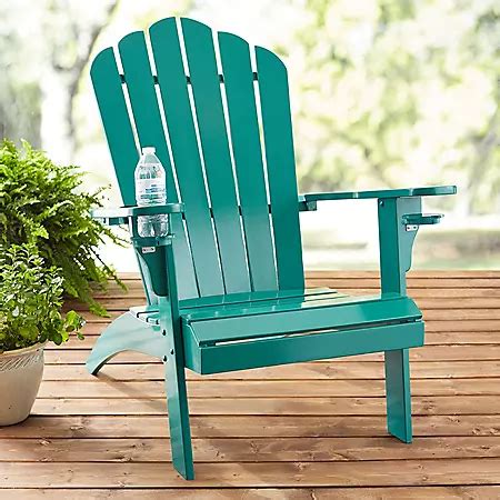 Easy to assemble, the sturdy Adirondack chair looks as
