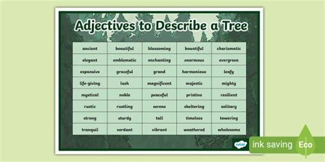 Adjectives For Tree - Adjective Finder