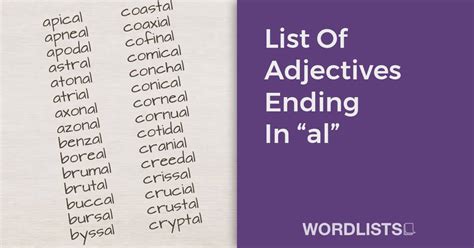 Adjectives ending in al ic docx