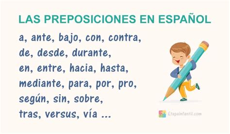 Adjetivos Preposiciones Espanol
