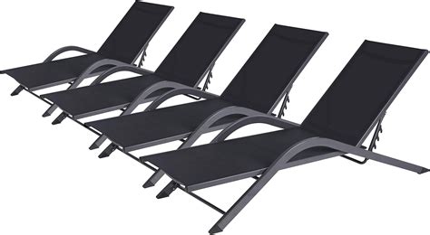 Adjustable Black Cast Aluminum Garden Sun Lounger - eBay