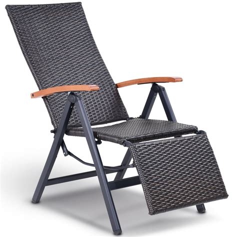 Adjustable Deck Chair Folding Lounge Chair Outdoor Garden