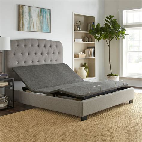 Adjustable base bed frame. Upholstered Bed Frame Platform Bed with Adjustable Headboard. by Latitude Run®. From $199.99 $304.99. Open Box Price: $147.99. ( 8) Free shipping. +4 Colors | 3 Sizes. 