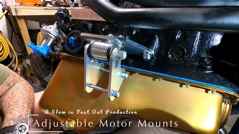 Adjustable motor mount.  ADJUSTABLE definition: capable of being adjusted.  If something i...