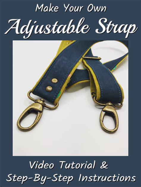 Adjustable purse strap tutorial.  No turning through! Any length, any width.  I'v...