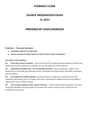 Adjusted S1 2015 Exam Marking Guide