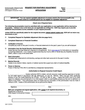 Adjustment Request For Equitable Adjustment