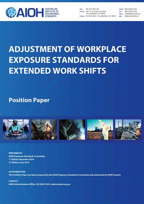 Adjustment of Workplace Exposure Standards for Extended Work Shifts