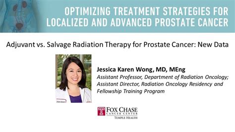 Adjuvant Versus Early Salvage Radiation Therapy for Men …