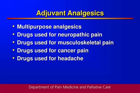 Adjuvants Analgetics Drugs111 ppt