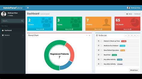 Admin Panel using Core & Admin Template YouTube