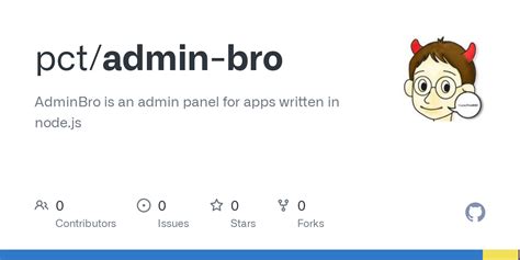 Admin bro github. js apps based on React, written in TypeScript = Django admin for node ...