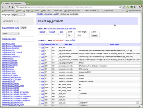 Adminer - Adminer (formerly phpMinAdmin) is a full-featured database management tool written in PHP. Conversely to phpMyAdmin, it consist of a single file ready to deploy to the target server. Adminer is available for MySQL, MariaDB, PostgreSQL, SQLite, MS SQL, Oracle, Elasticsearch, MongoDB and others via plugin. See: Features , Requirements , Skins ...