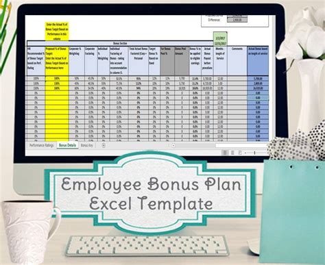 Administering an employee variable compensation plan via excel