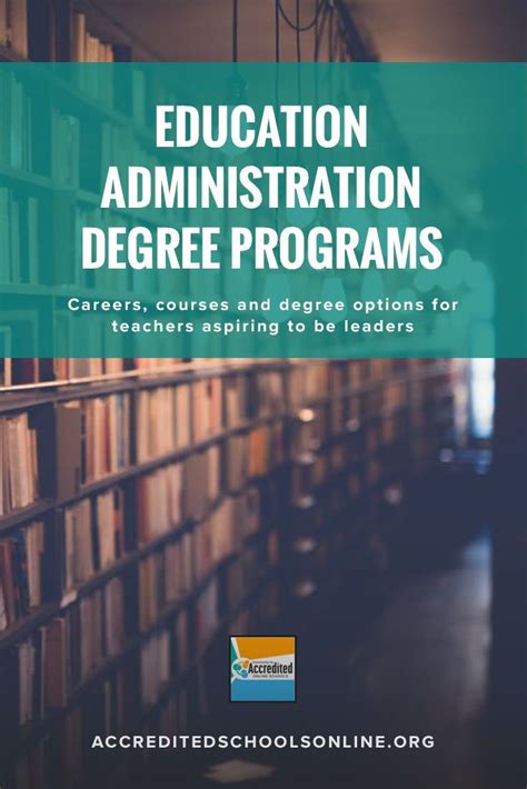 Administration degree education. If that sounds like something you want to do, then a master's degree in Educational Leadership and Administration is practically a must. Fortunately, colleges ... 
