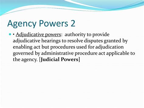 Administrative Agencies Have No Inherent Powers