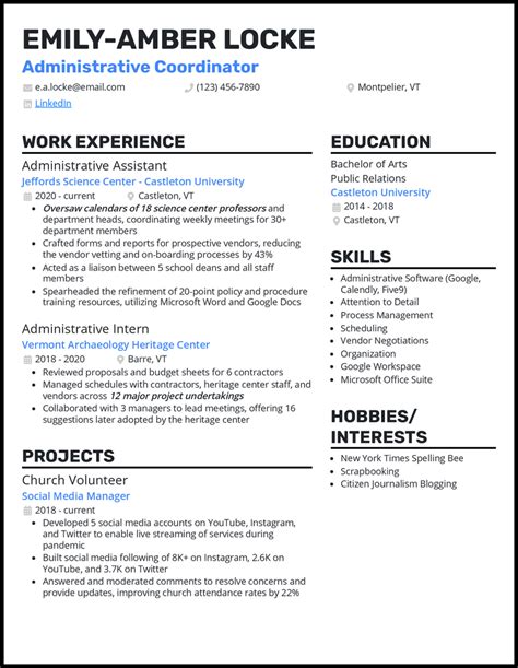 Administrative Coordinator Resume Examples & Writing tips 2024 …