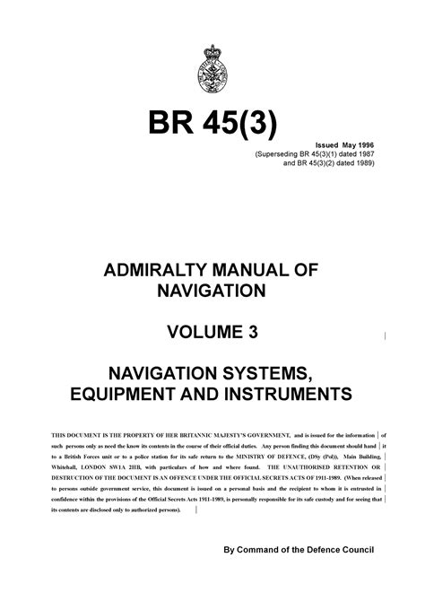 Admiralty manual of navigation v 2 br 45. - Manual carburador solex 34 34 z1.