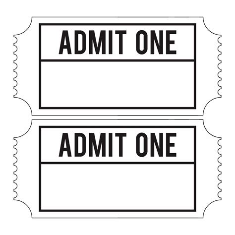 Admit One Ticket Printable