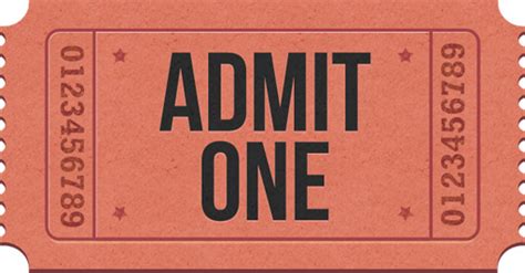 Admit one ticket icons Free PSD File