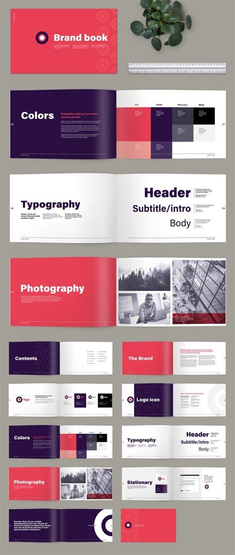 Adobe InDesign Template Brand Guide Book Layout Brand guidelines