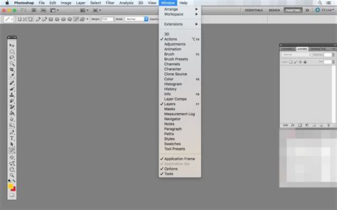 Adobe Photoshop Basics Menu Bar